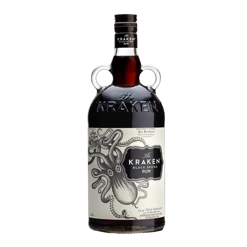 Kraken spiced rum bottle